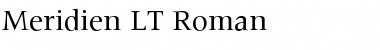 Download Meridien LT Roman Regular Font