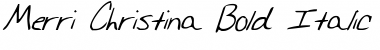 Download Merri Christina Bold Italic Bold Italic Font