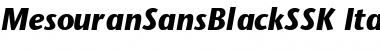 Download MesouranSansBlackSSK Italic Font