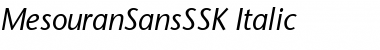 Download MesouranSansSSK Italic Font