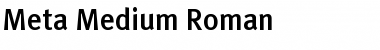 Download Meta Medium Roman Font