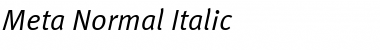 Download Meta Normal Italic Font