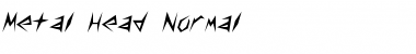 Download Metal Head Normal Font