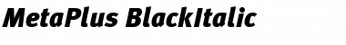 Download MetaPlus Black Italic Font
