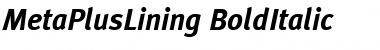 Download MetaPlusLining Bold Italic Font