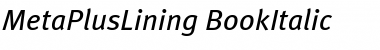 Download MetaPlusLining Italic Font