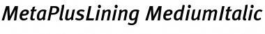 Download MetaPlusLining Medium Italic Font