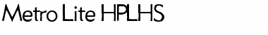 Download Metro Lite HPLHS Font