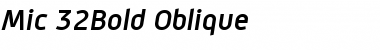 Download Mic 32Bold Oblique Regular Font