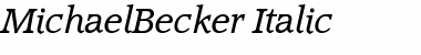 Download MichaelBecker Italic Font