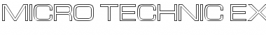 Download Micro Technic Extended Outline Font