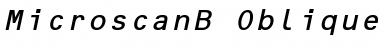 Download MicroscanB Oblique Font