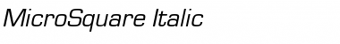 Download MicroSquare Italic Font