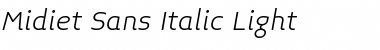 Download Midiet Sans Italic Light Font