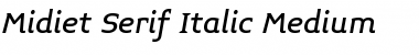 Download Midiet Serif Italic Medium Font