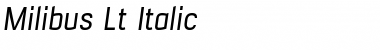 Download Milibus Lt Italic Font