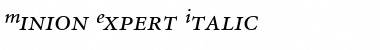 Download Minion Expert Italic Font