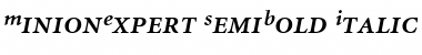 Download MinionExpert-SemiBold Semi BoldItalic Font