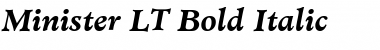 Download Minister LT Book Bold Italic Font
