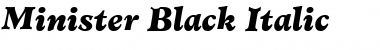Download Minister-Black BlackItalic Font