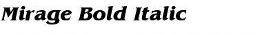 Download Mirage Bold Italic Font