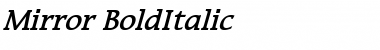 Download Mirror BoldItalic Font
