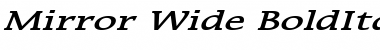 Download Mirror Wide BoldItalic Font