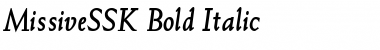 Download MissiveSSK Bold Italic Font
