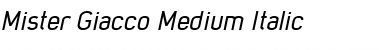 Download Mister Giacco Medium Italic Font