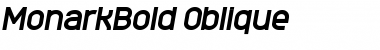 Download MonarkBold Oblique Regular Font