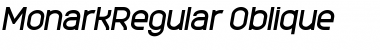 Download MonarkRegular Oblique Regular Font
