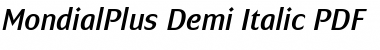 Download MondialPlus Demi Italic Font