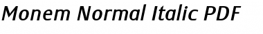 Download Monem Normal Italic Font