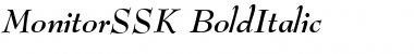 Download MonitorSSK BoldItalic Font