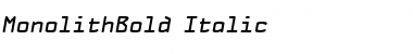 Download MonolithBold Italic Font