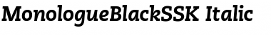 Download MonologueBlackSSK Italic Font