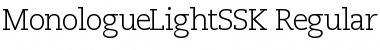 Download MonologueLightSSK Regular Font