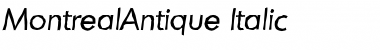 Download MontrealAntique Italic Font