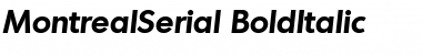 Download MontrealSerial BoldItalic Font