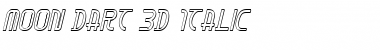 Download Moon Dart 3D Italic Italic Font