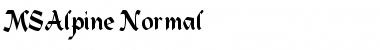 Download MSAlpine Normal Font