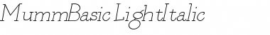 Download MummBasic LightItalic Font