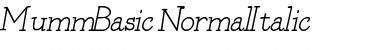 Download MummBasic NormalItalic Font
