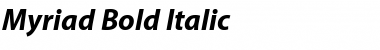 Download Myriad Roman Bold Italic Font