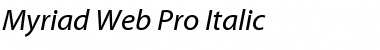Download Myriad Web Pro Italic Font