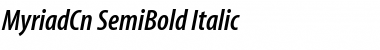 Download MyriadCn-SemiBold Semi BoldItalic Font
