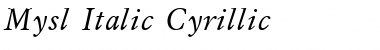 Download Mysl Italic Cyrillic Font