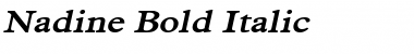 Download Nadine Bold Italic Font