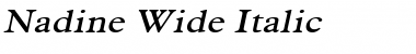 Download Nadine Wide Italic Font