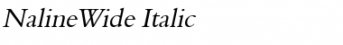 Download NalineWide Italic Font